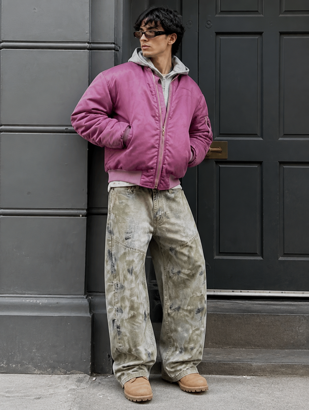 UNSEEN-Studios Mud Washed Baggy Jeans