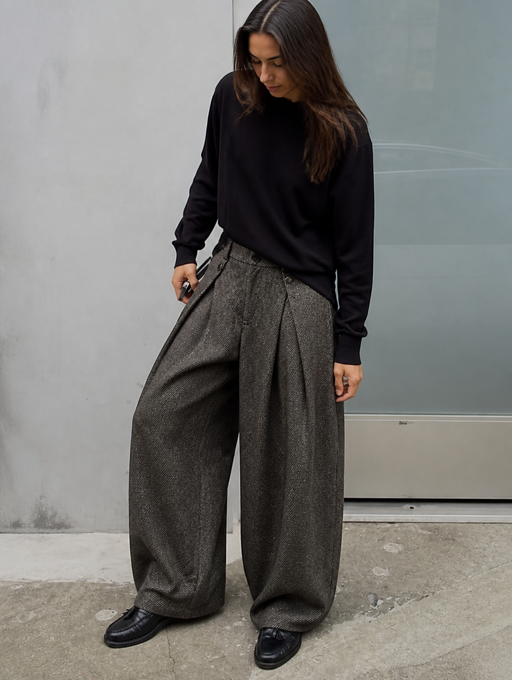 UNSEEN-Studios Layered Loose Fit Suit Pants