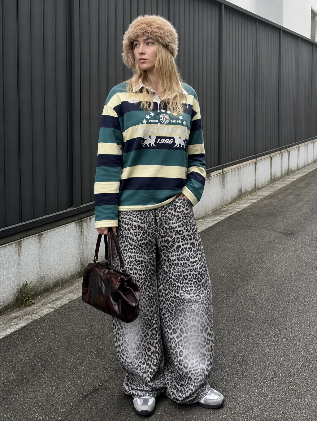 UNSEEN-Studios Untamed Leopard Baggy Jeans