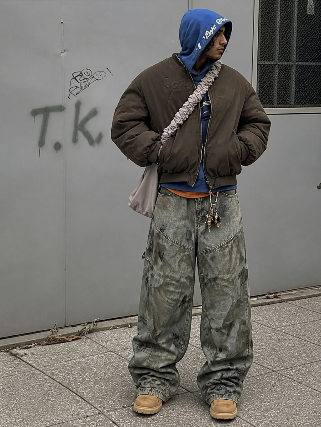UNSEEN-Studios Mud Washed Baggy Jeans