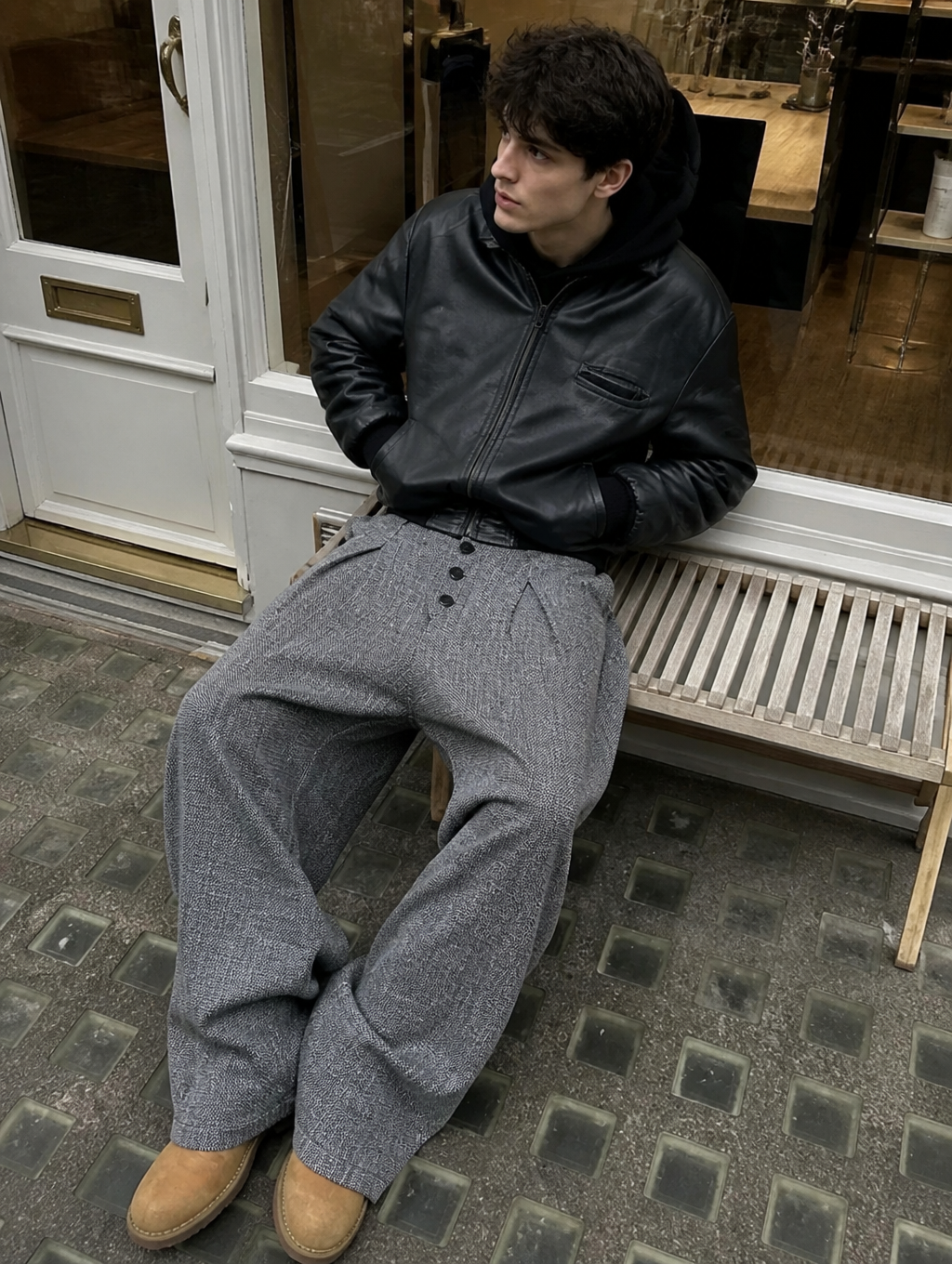 UNSEEN-Studios Grey Pleated Suit Pants