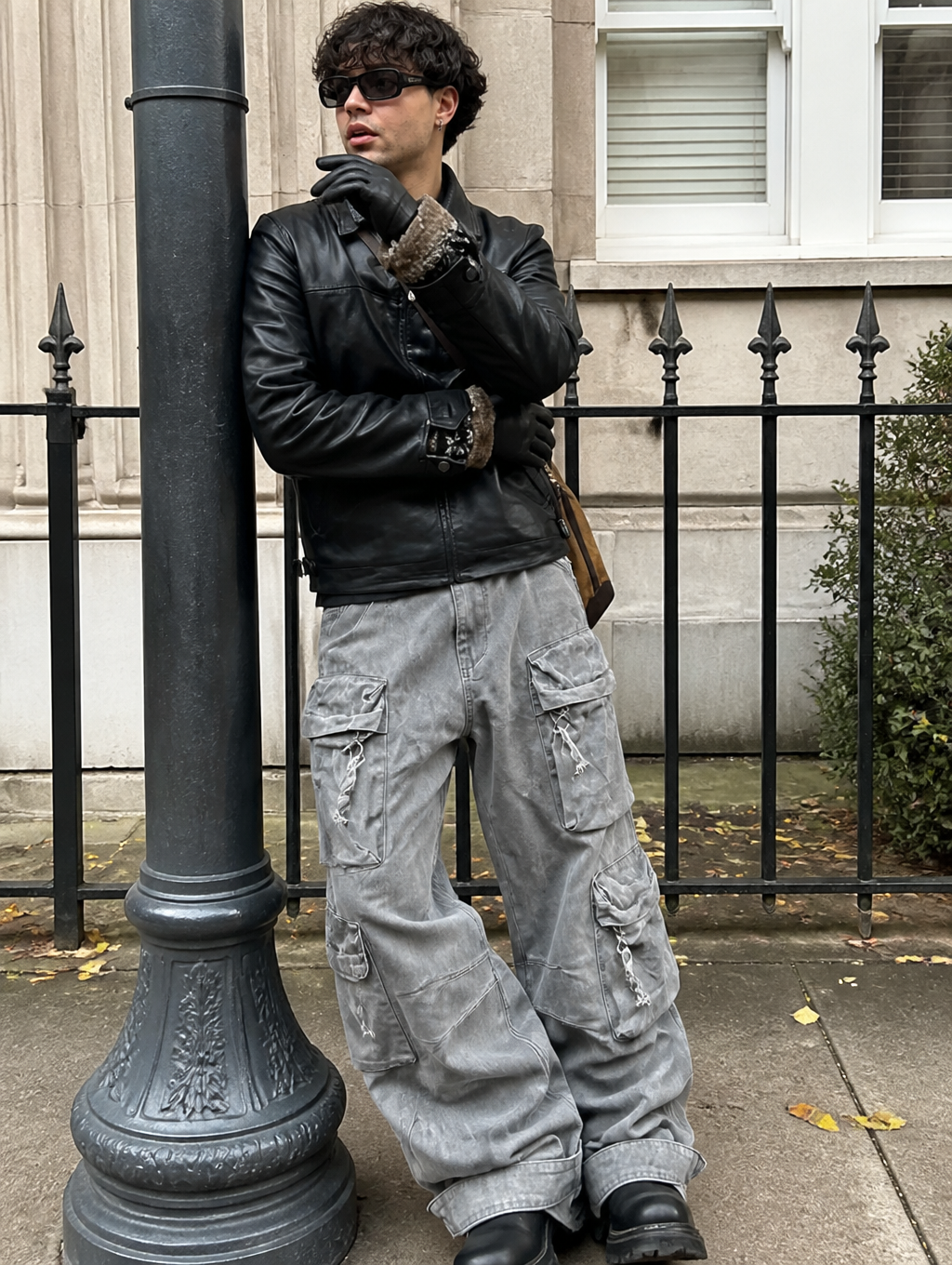 UNSEEN-Studios Ash Utility Baggy Cargo Pants