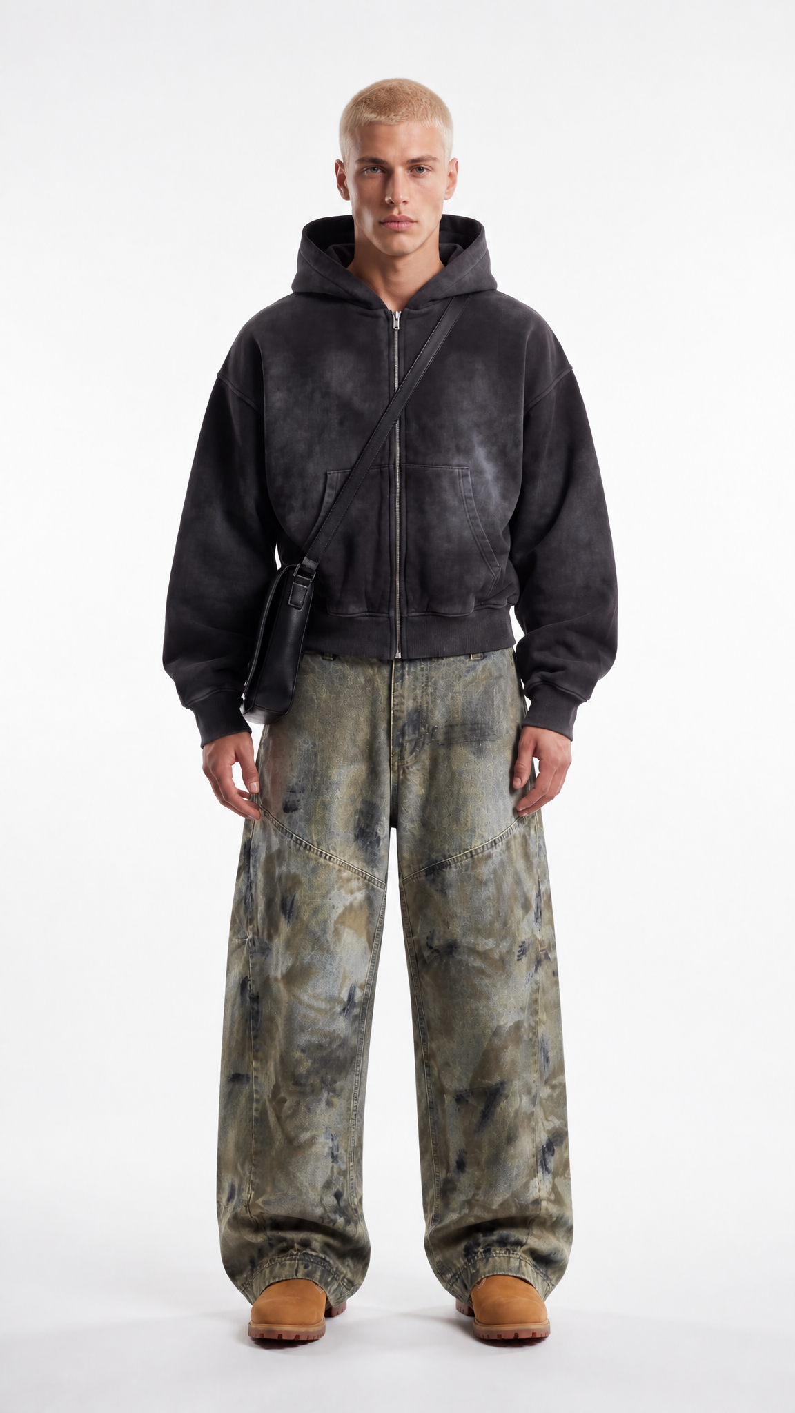 UNSEEN-Studios Mud Washed Baggy Jeans