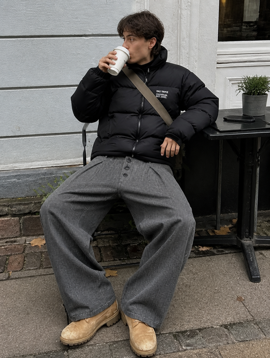 UNSEEN-Studios Grey Pleated Suit Pants