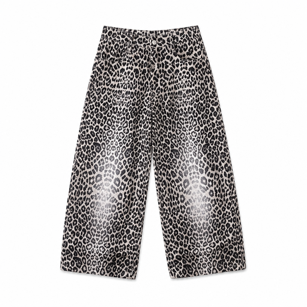 UNSEEN-Studios Untamed Leopard Baggy Jeans