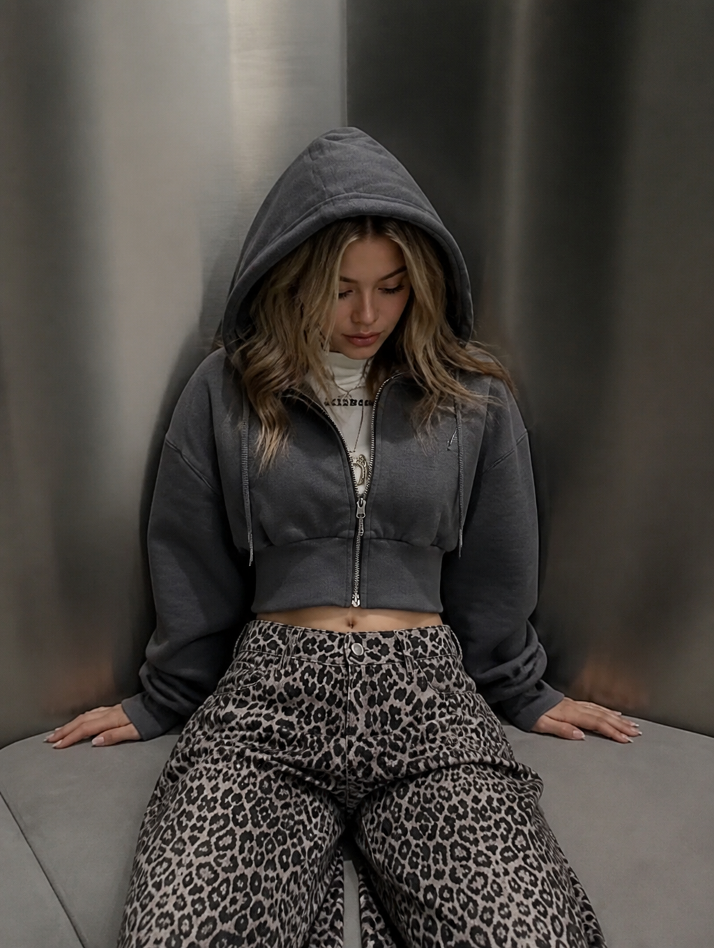 UNSEEN-Studios Untamed Leopard Baggy Jeans