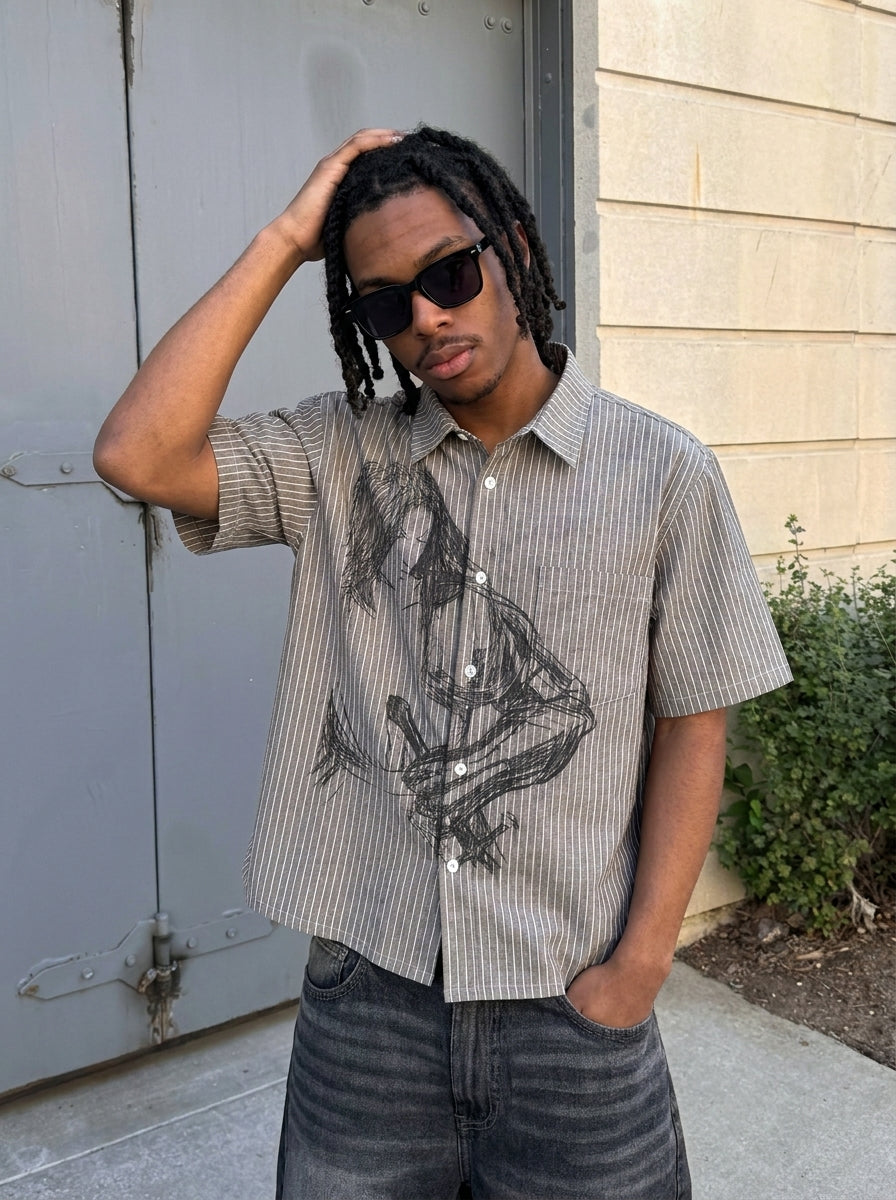 UNSEEN-Studios Striped Warrior Shirt