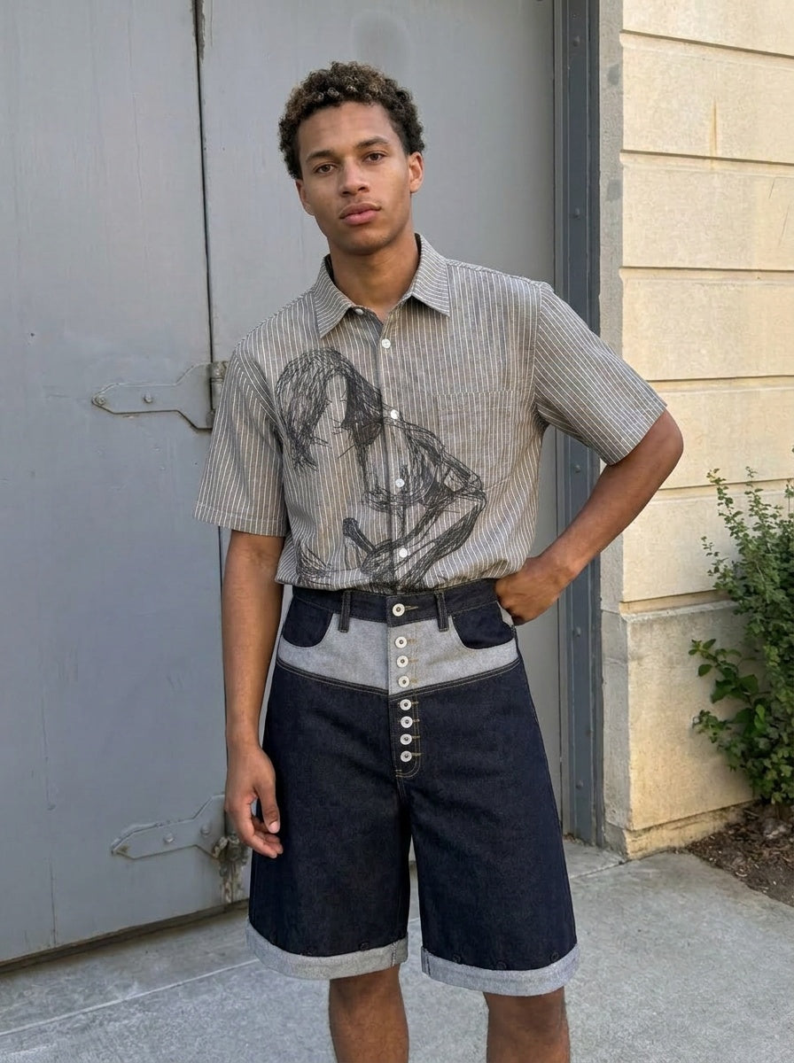 UNSEEN-Studios Striped Warrior Shirt