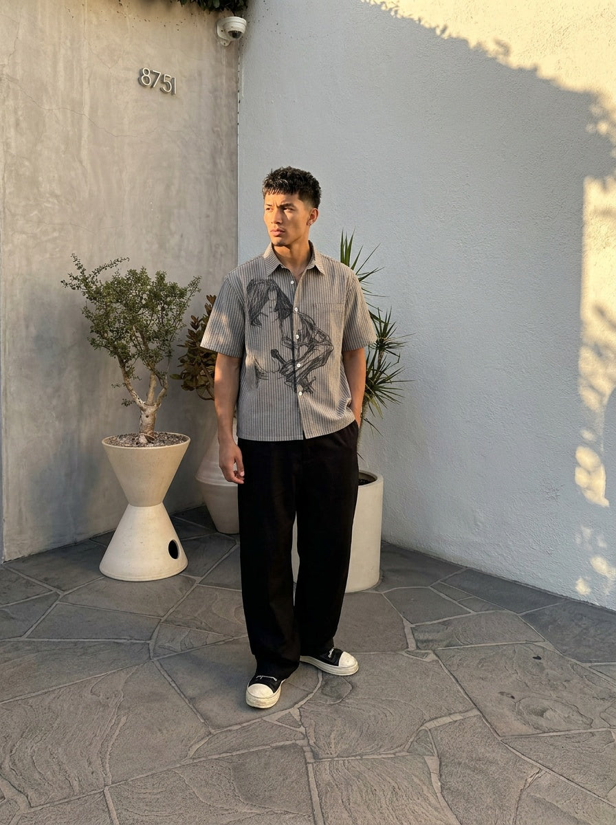 UNSEEN-Studios Striped Warrior Shirt