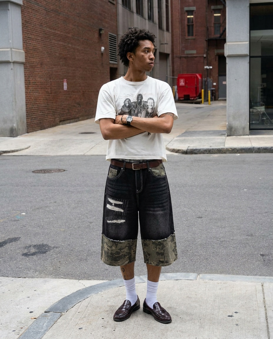 UNSEEN-Studios Camo Patch Jorts