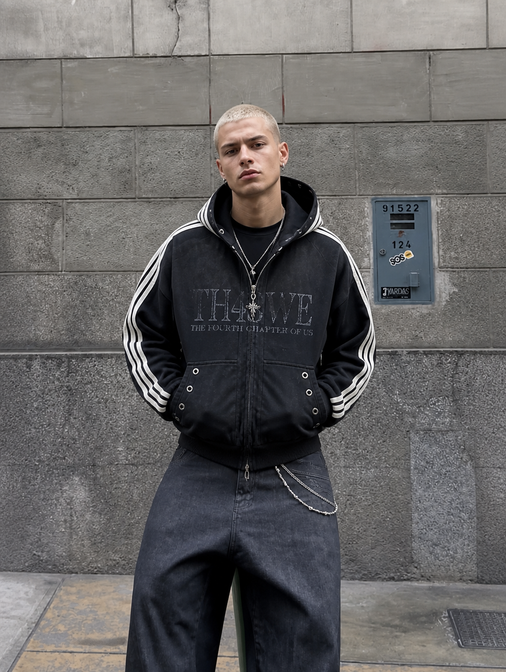 UNSEEN-Studios Midnight Stripe Zip Hoodie