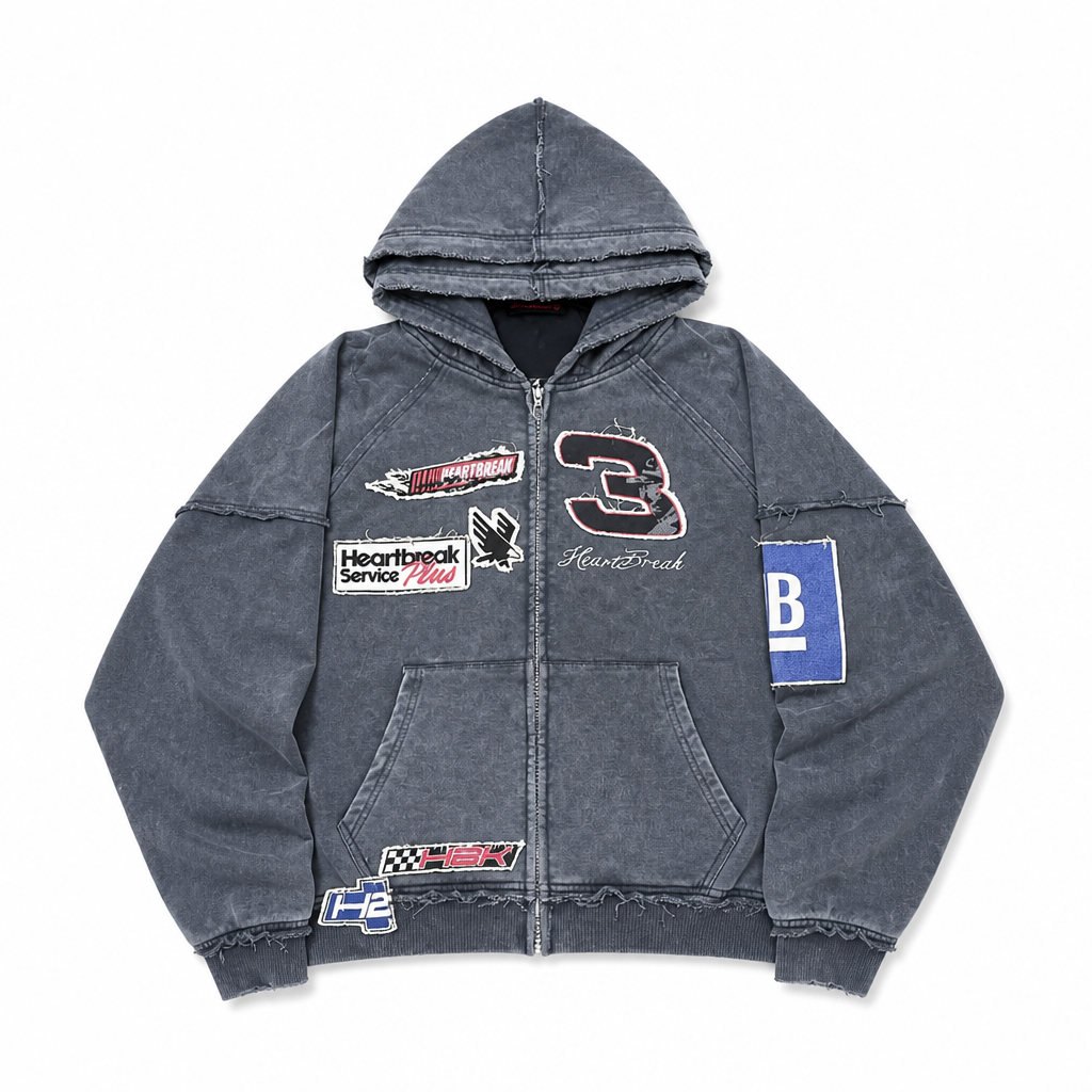 UNSEEN-Studios Nightdrive Layered Zip Hoodie