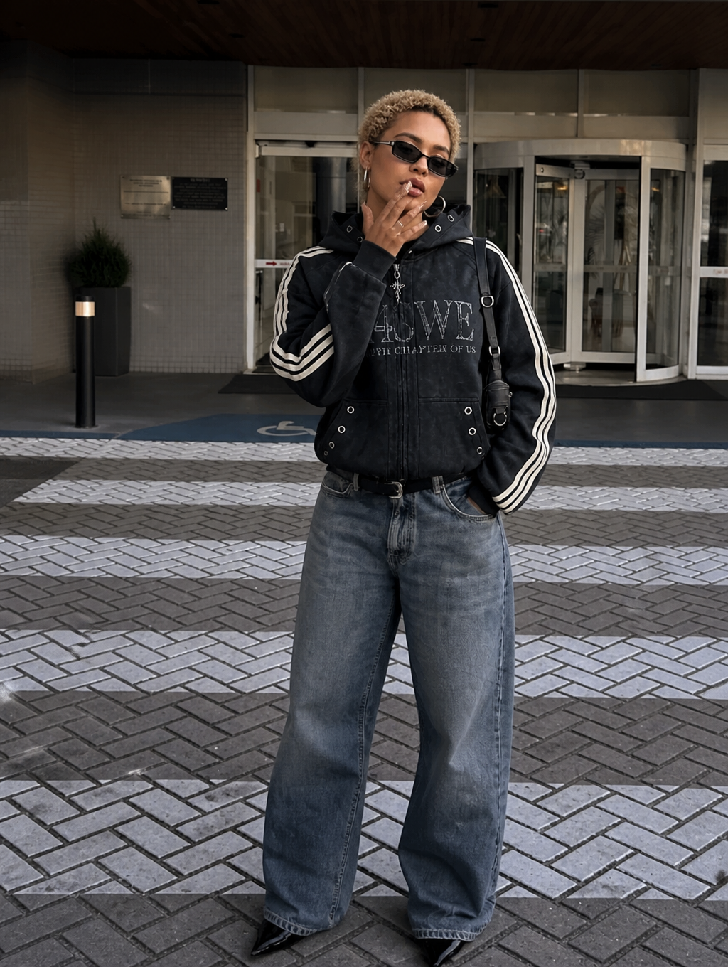UNSEEN-Studios Midnight Stripe Zip Hoodie