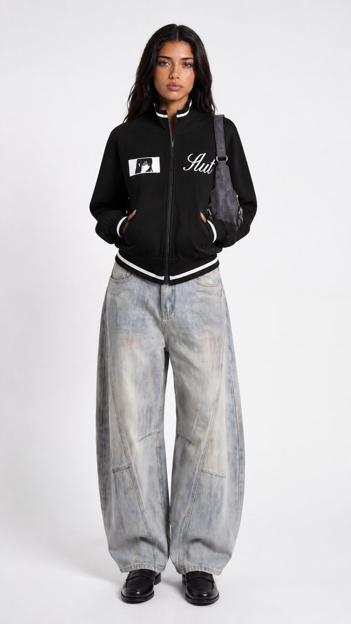 UNSEEN-Studios Flut Cropped Zip-Jacke