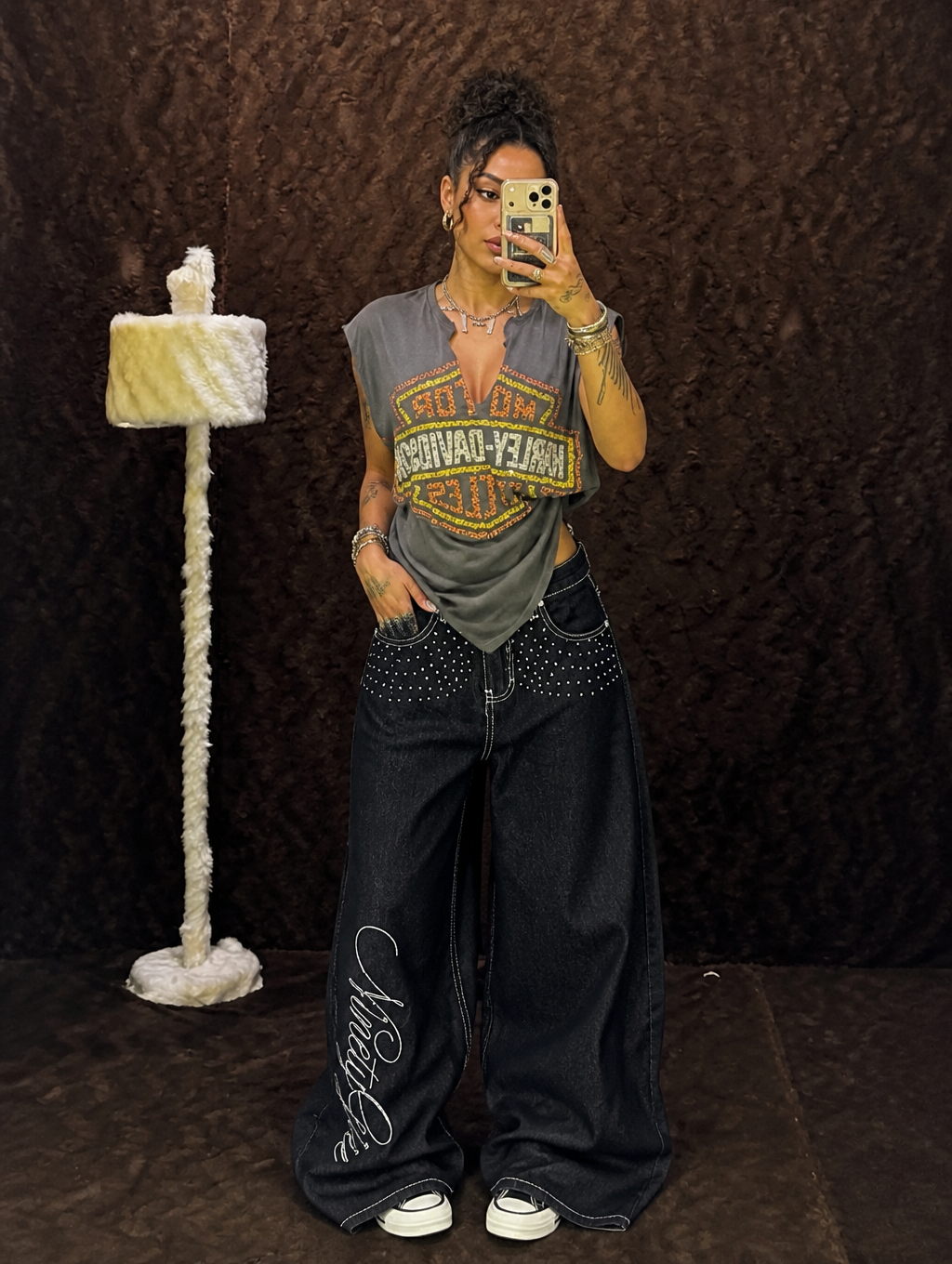 UNSEEN-Studios Angel Wings Baggy Jeans