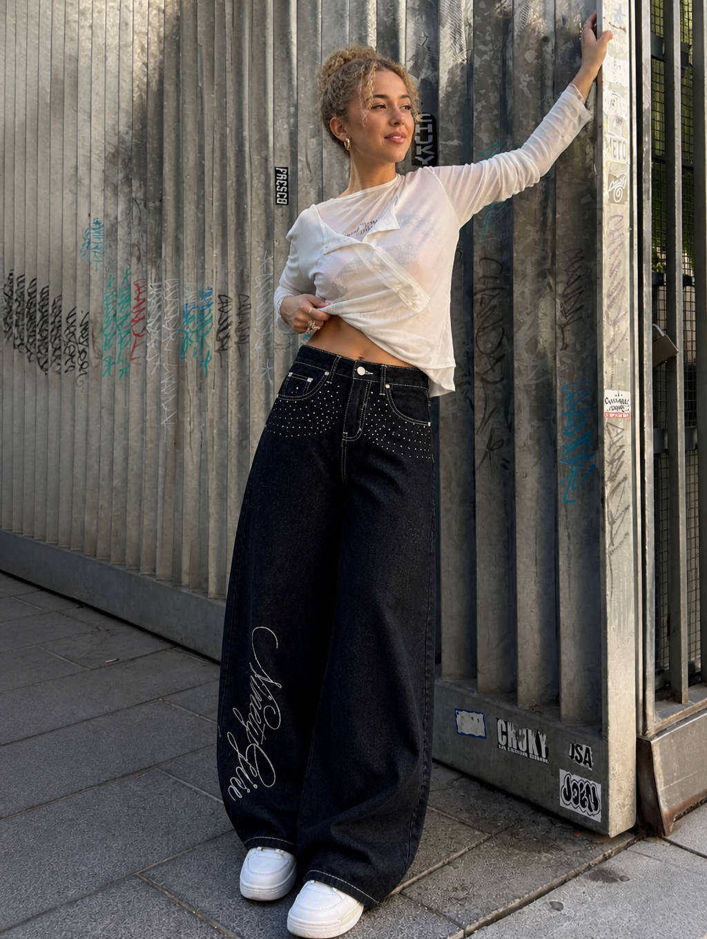 UNSEEN-Studios Angel Wings Baggy Jeans