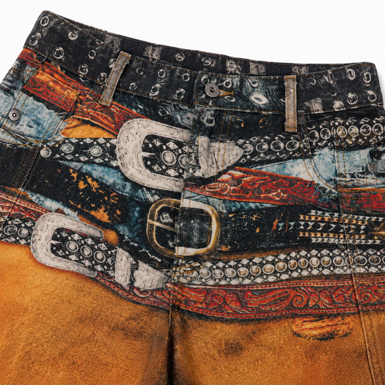 UNSEEN-Studios Multibelt Desert Jeans