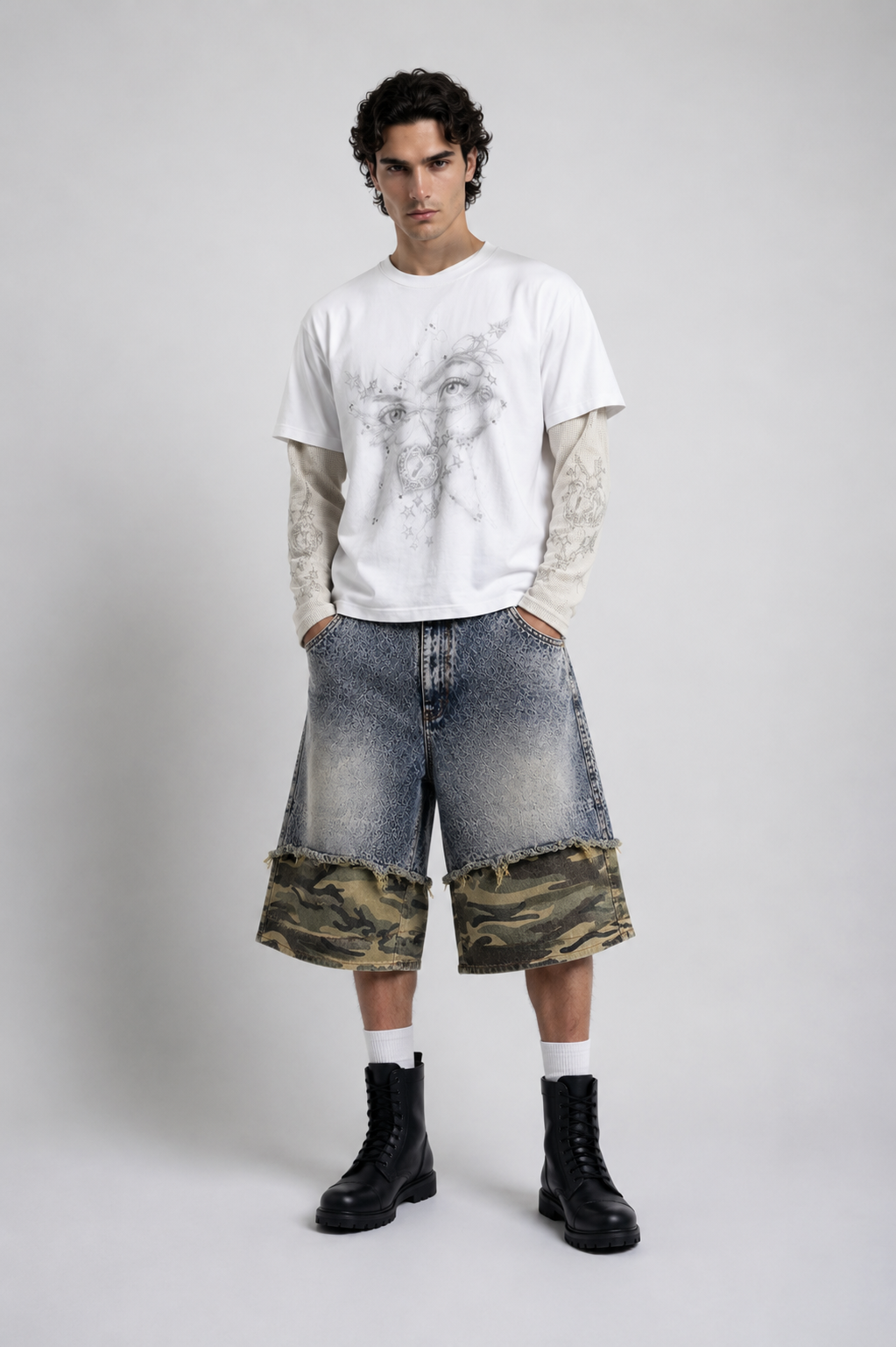 UNSEEN-Studios Distressed Demon Jorts