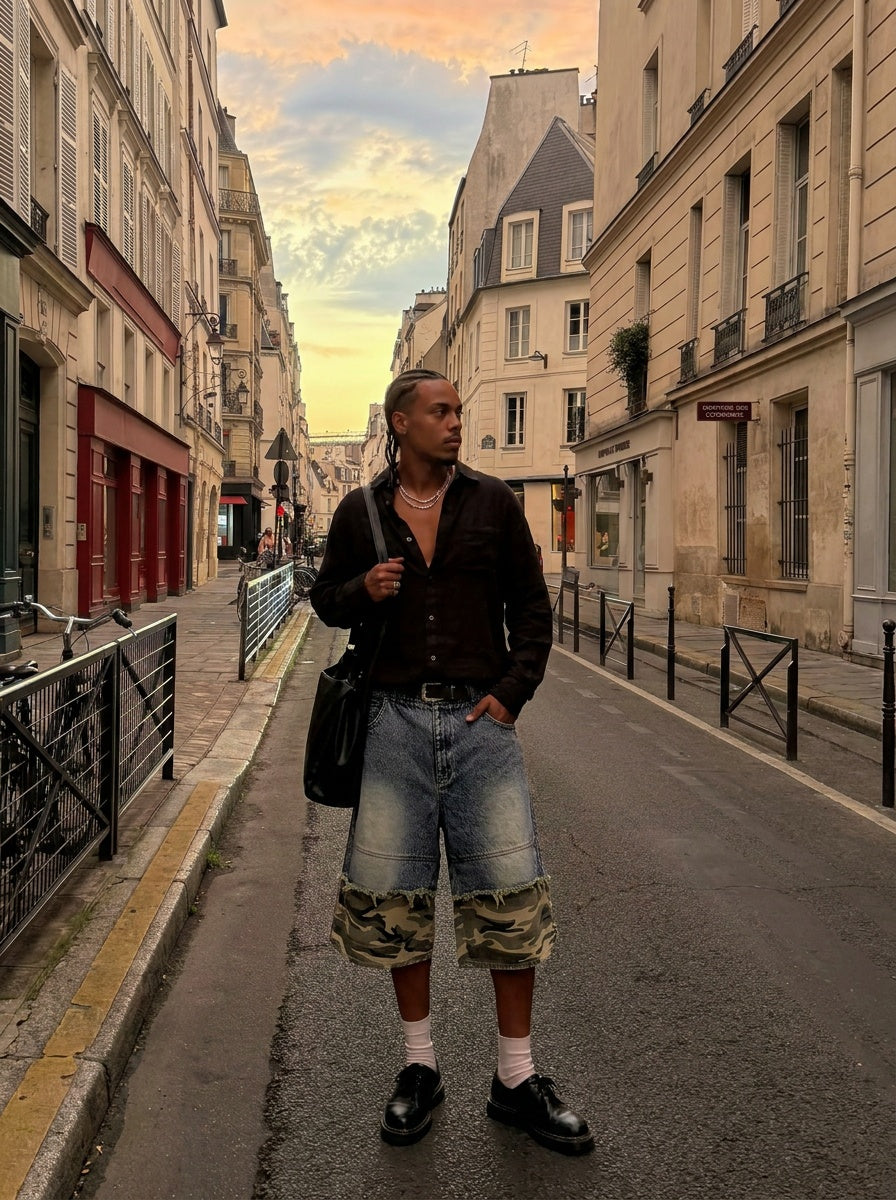 UNSEEN-Studios Distressed Demon Jorts