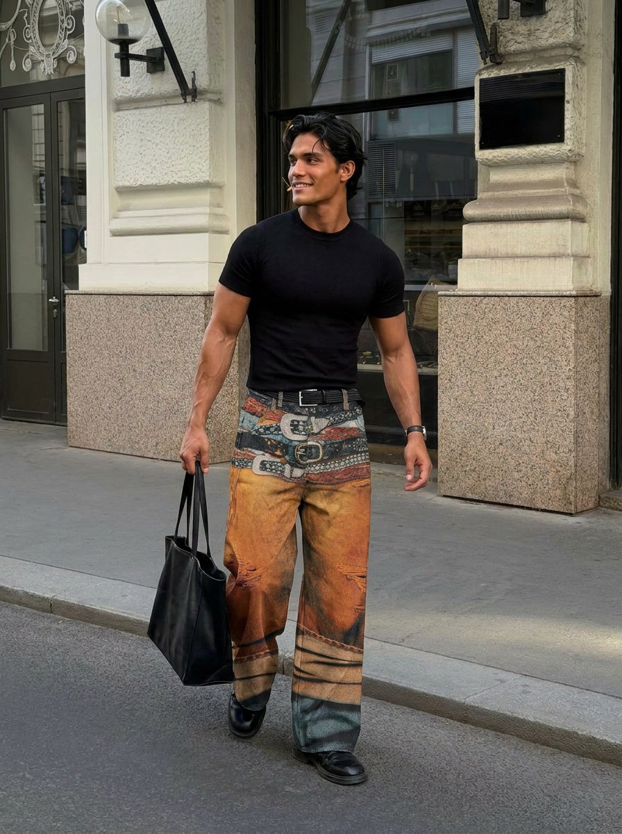 UNSEEN-Studios Multibelt Desert Jeans