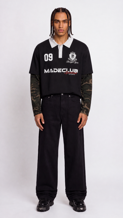 UNSEEN-Studios Battalion Layered Polo Longsleeve