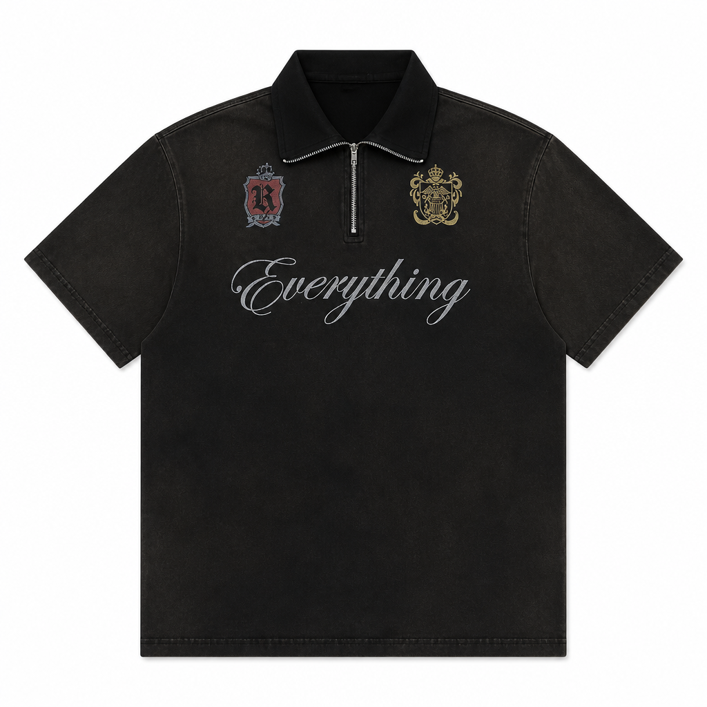 UNSEEN-Studios Crest Quarter Zip Polo