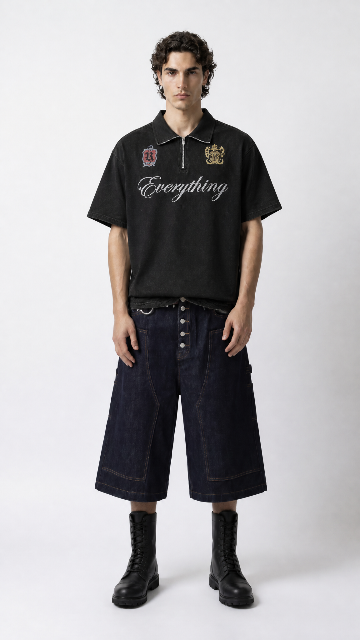 UNSEEN-Studios Crest Quarter Zip Polo