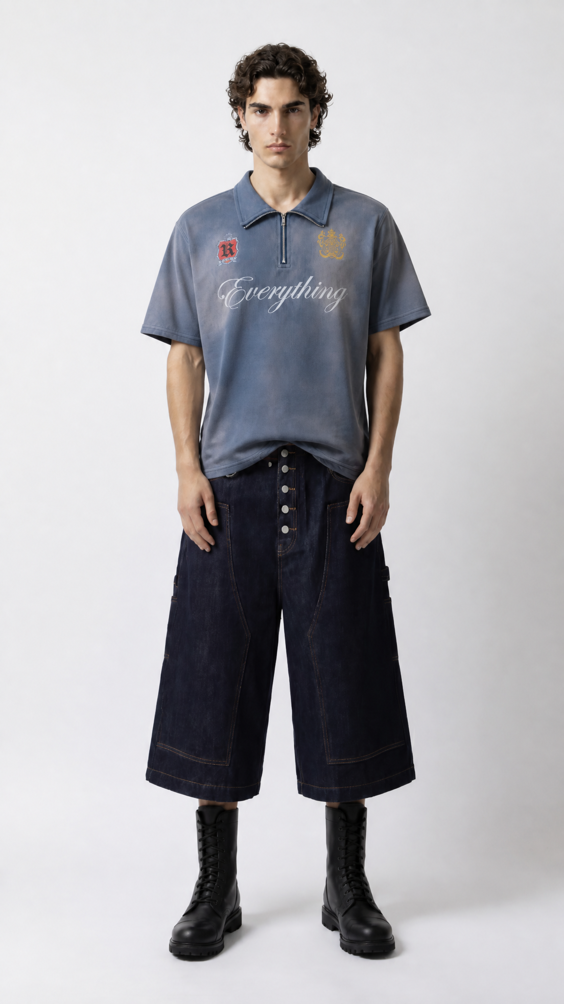 UNSEEN-Studios Crest Quarter Zip Polo