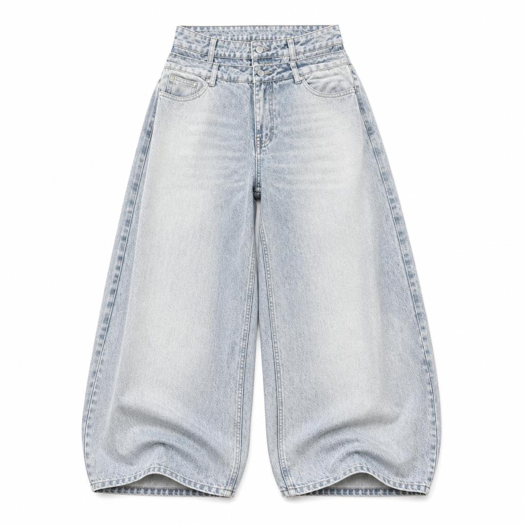 UNSEEN-Studios Double Waist Baggy Jeans