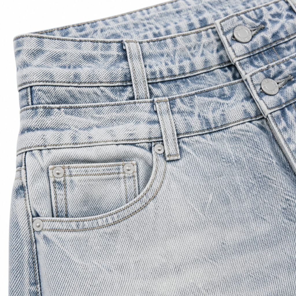 UNSEEN-Studios Double Waist Baggy Jeans