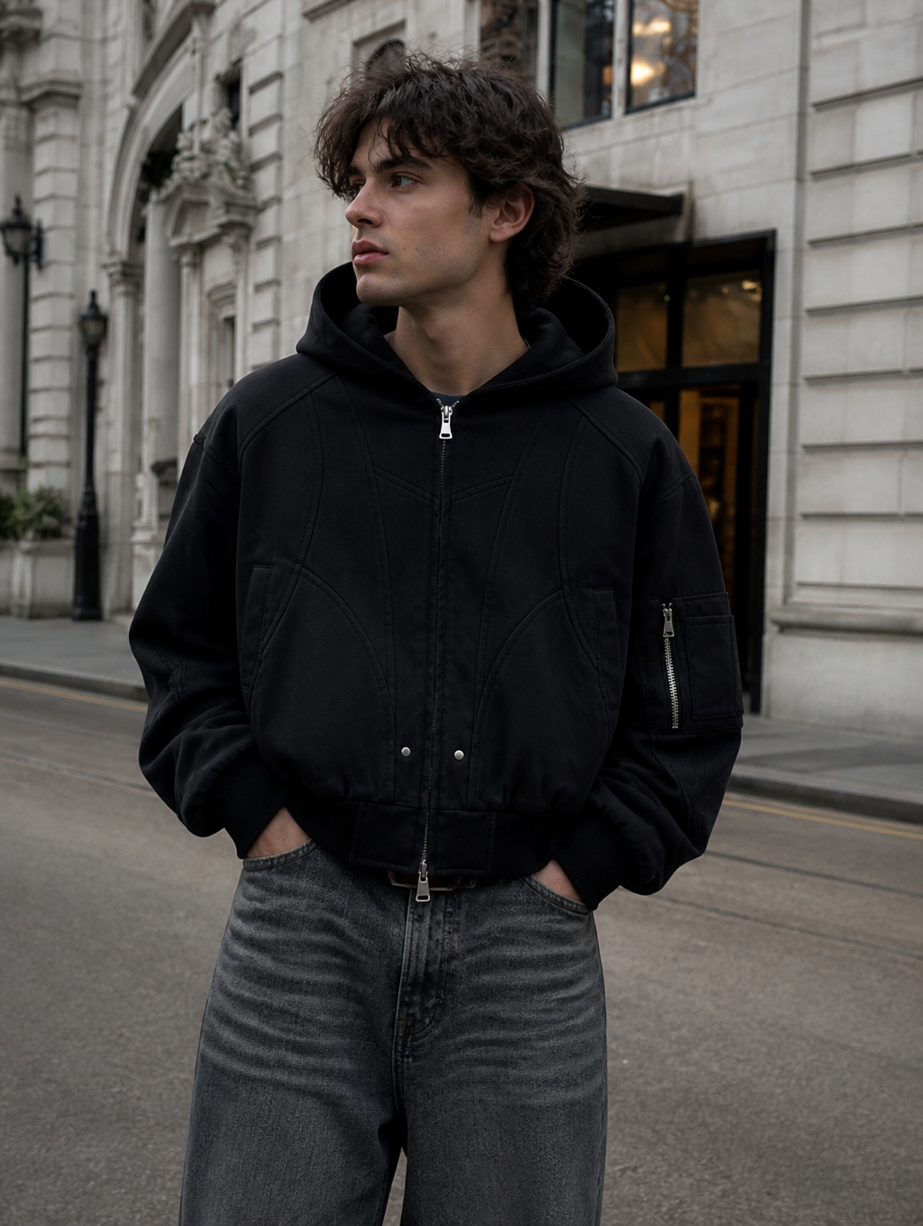 UNSEEN-Studios Arc Panel Zip Hoodie