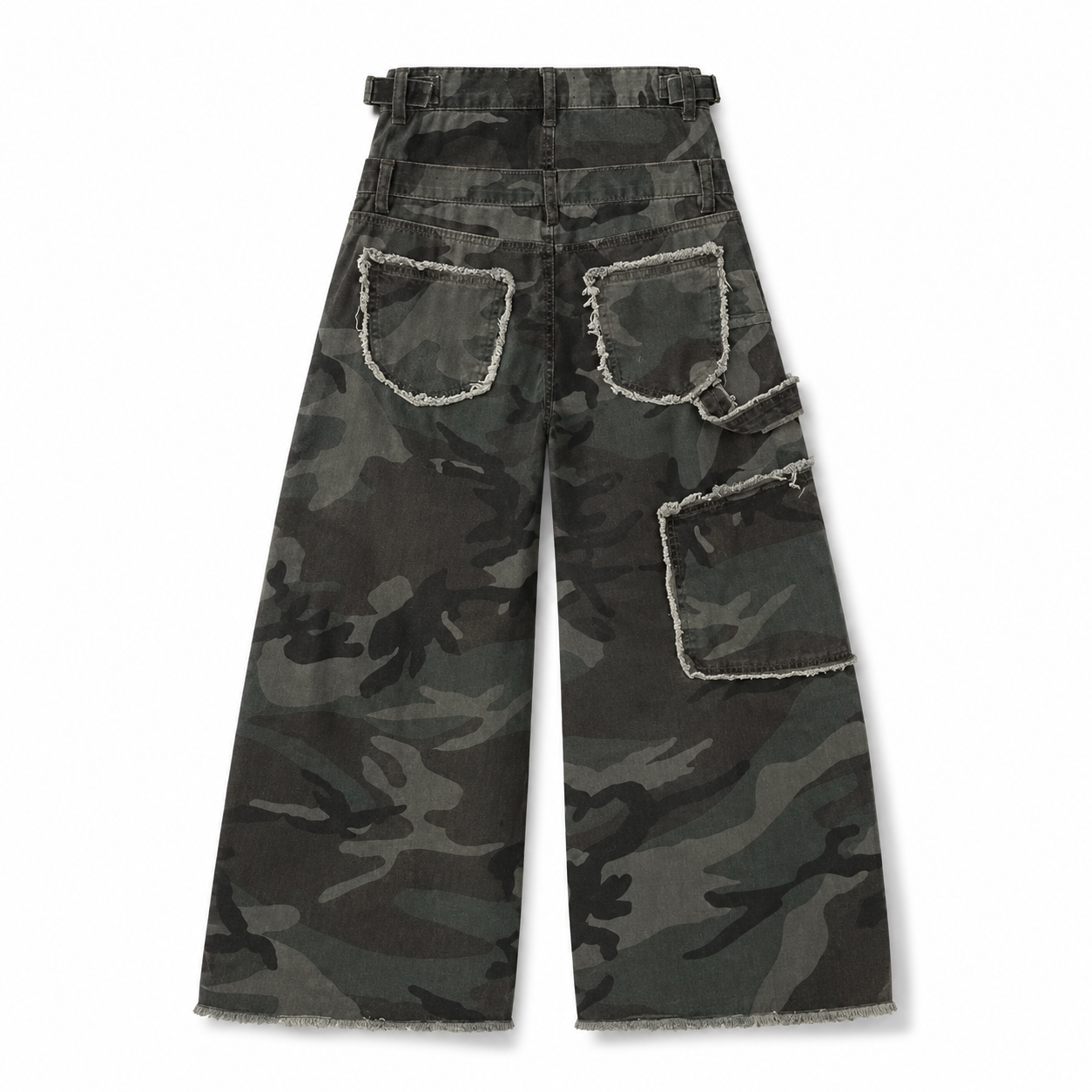 UNSEEN-Studios Layered Patchwork Camo Jeans