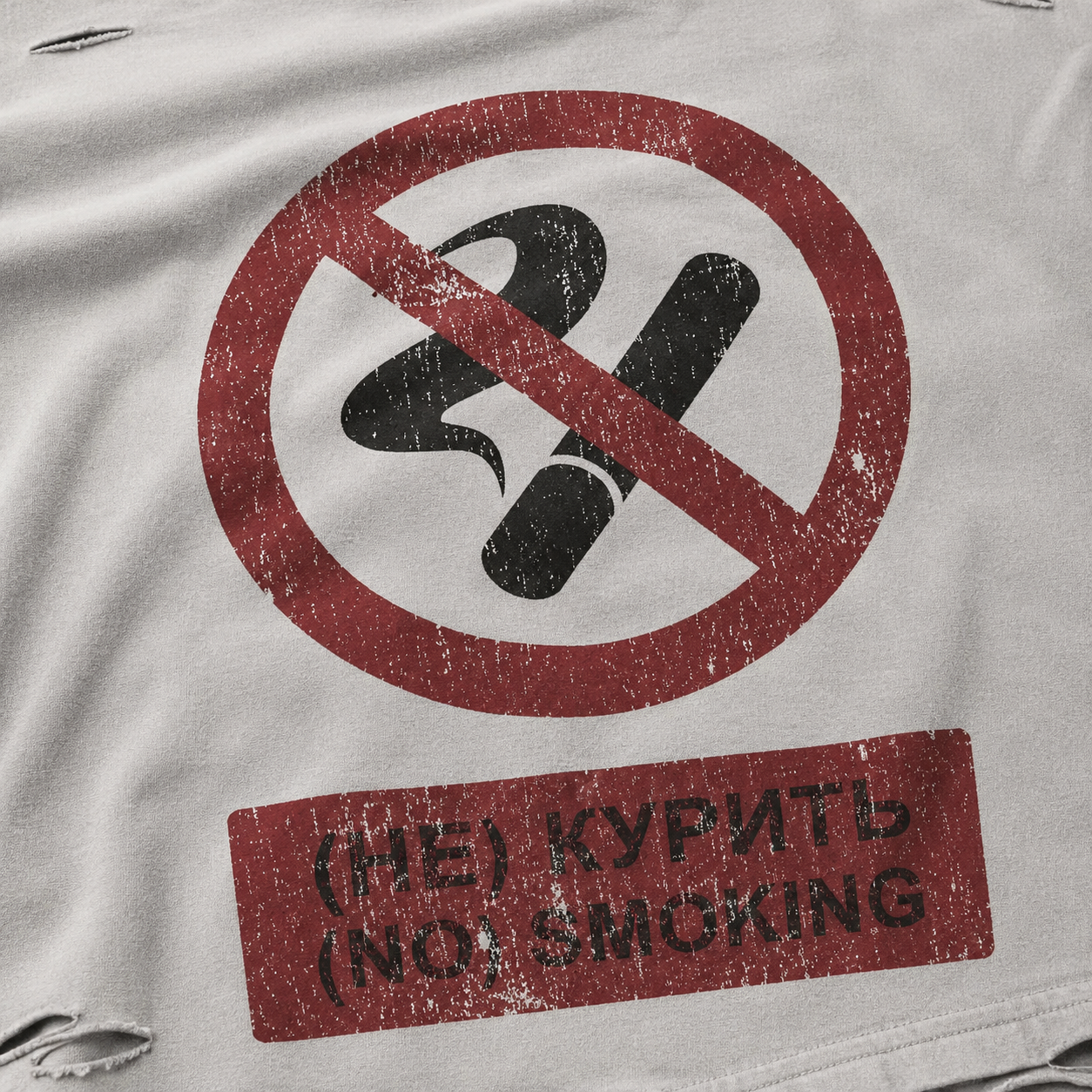 UNSEEN-Studios Distressed Smoke Layered Longsleeve