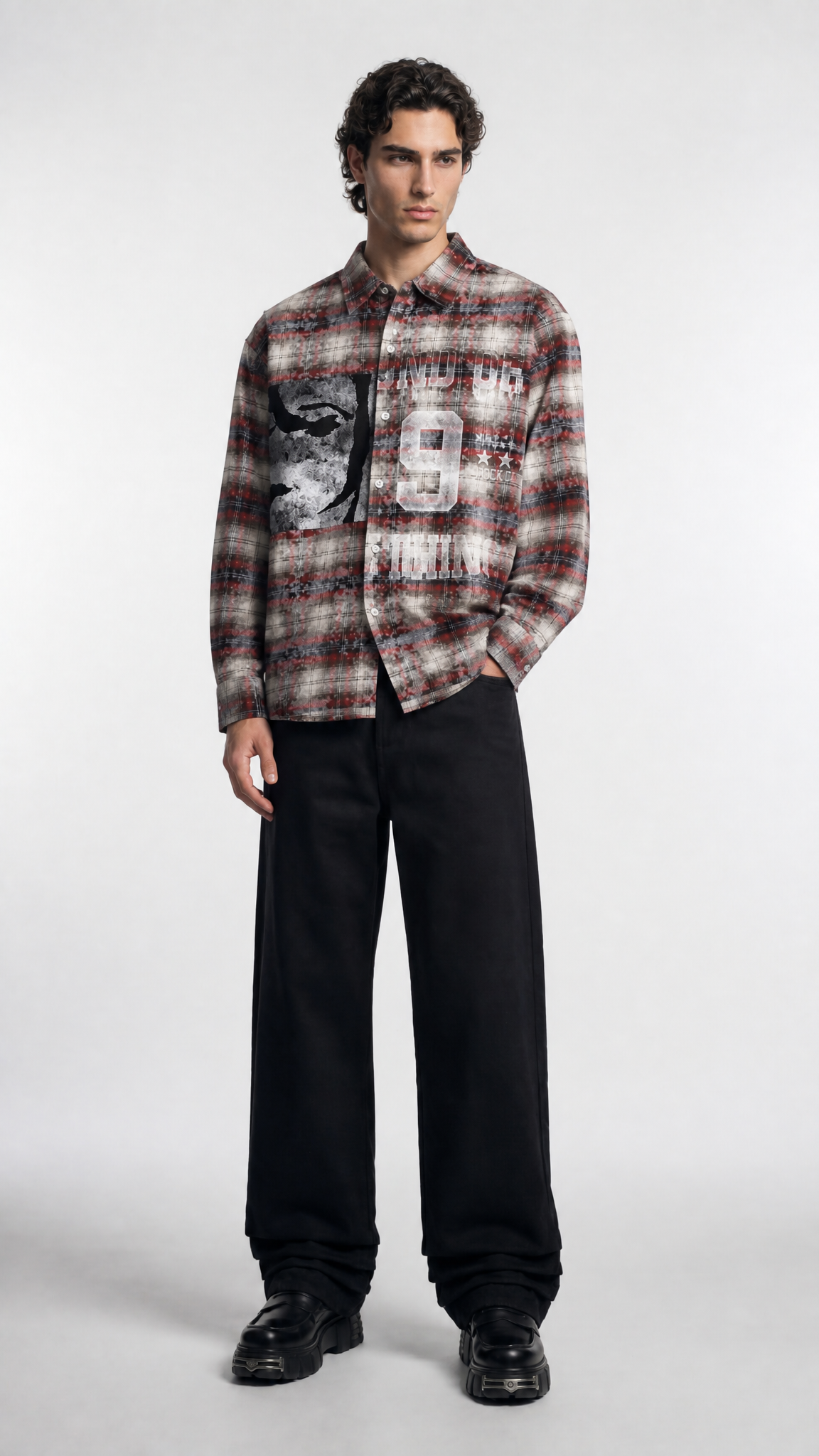 UNSEEN-Studios Riot Club Plaid Shirt