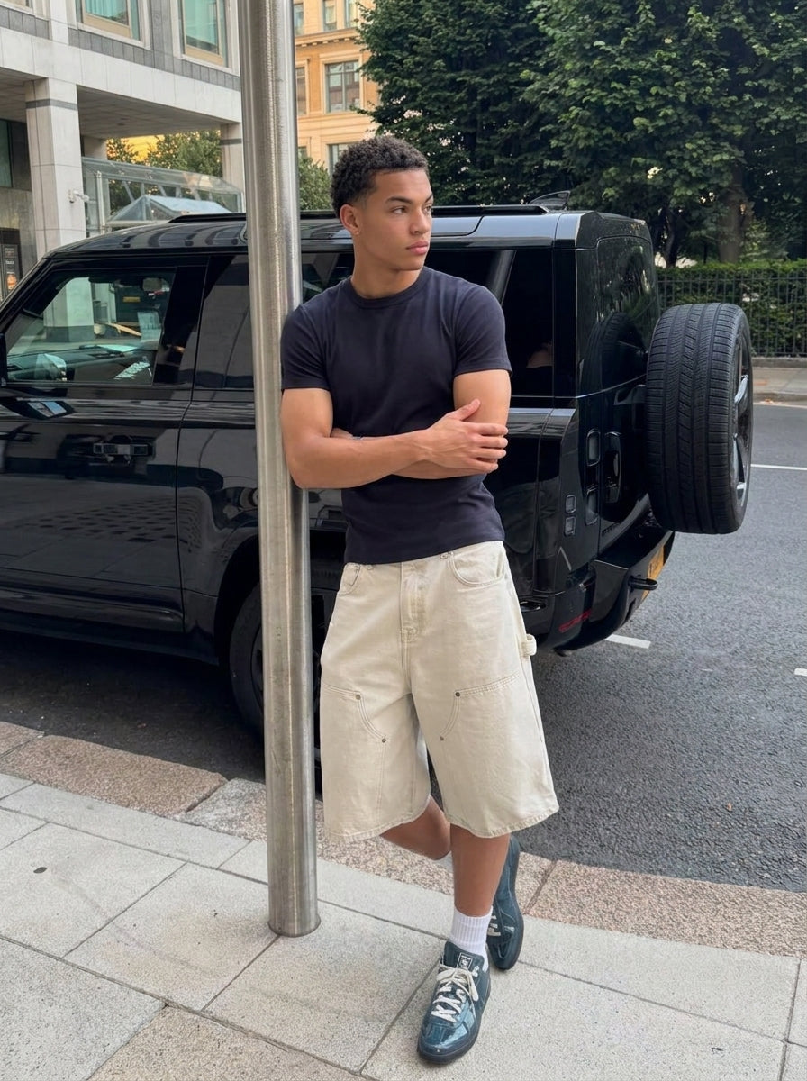 UNSEEN-Studios Canvas Double Knee Utility Shorts