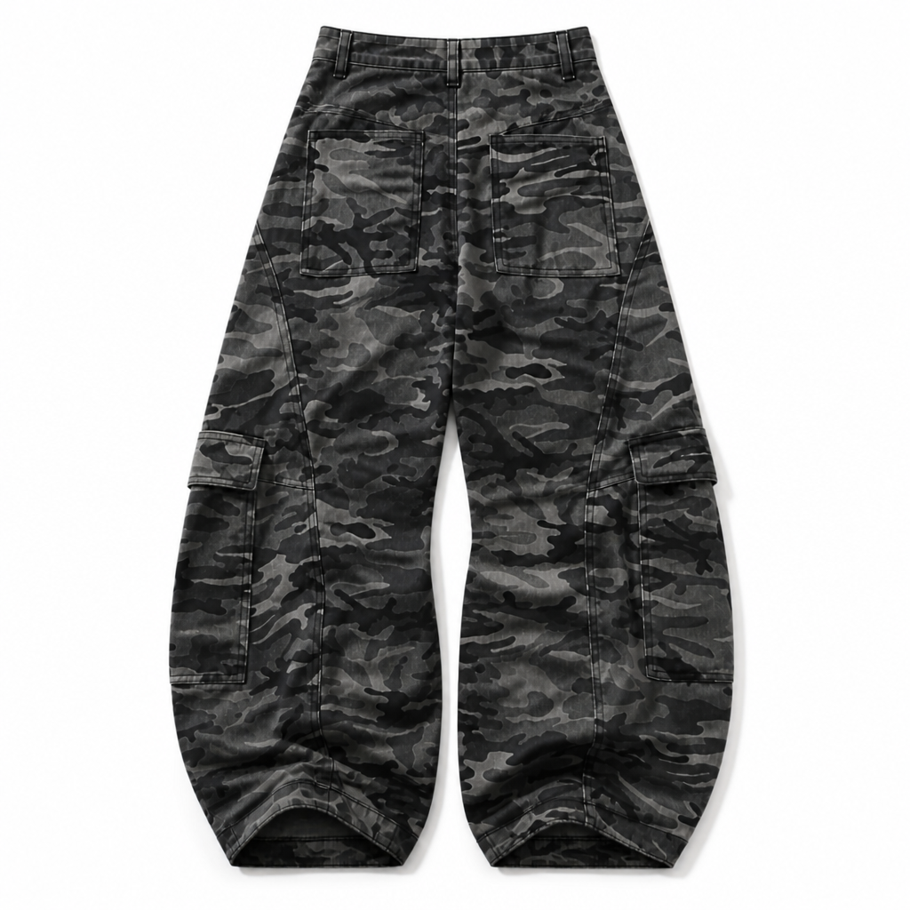 UNSEEN-Studios Camo Cargo Wide Leg Pants